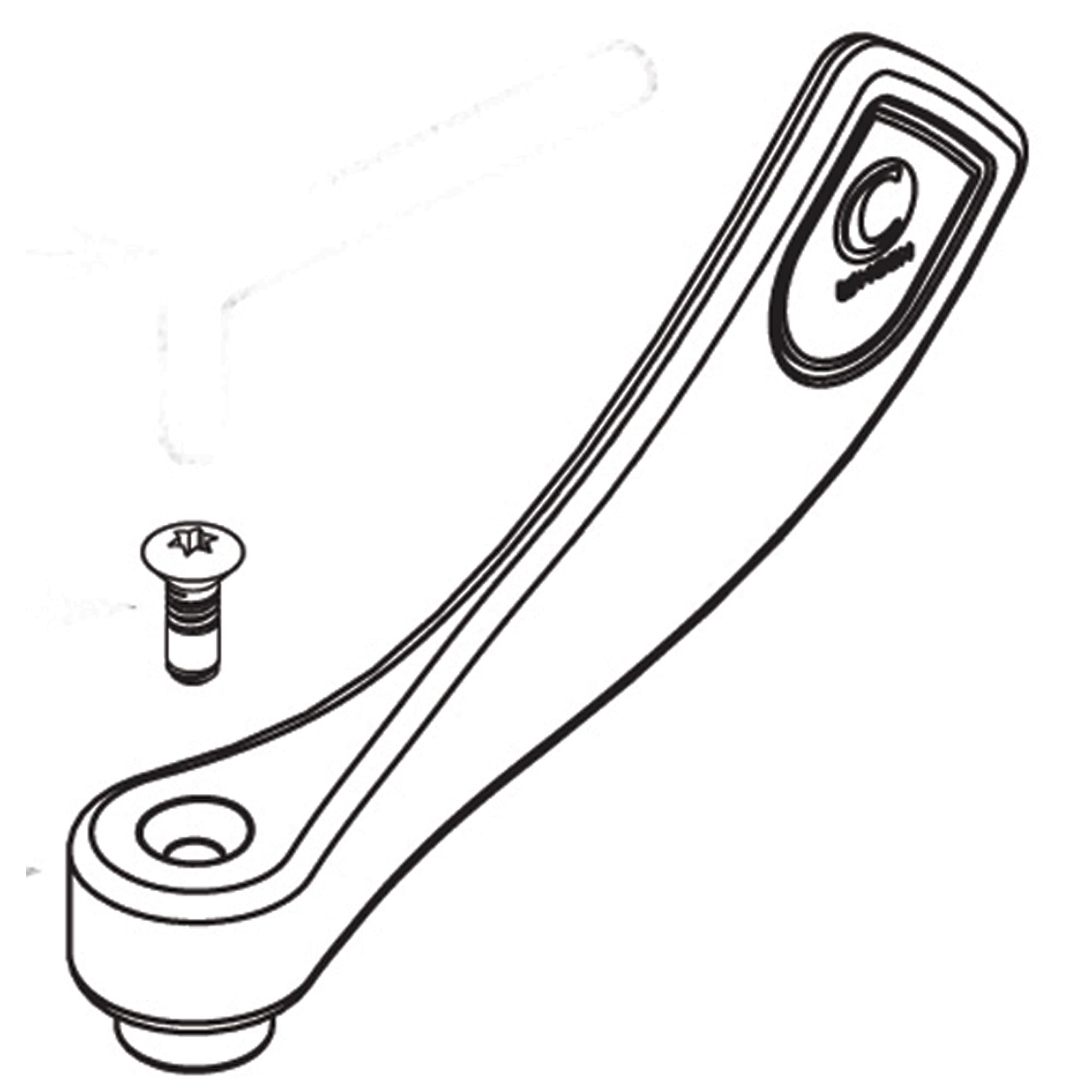 Moen 52011 Asas comerciales servicio cometa cromado, 0.354" x 0.792" x 0.479"