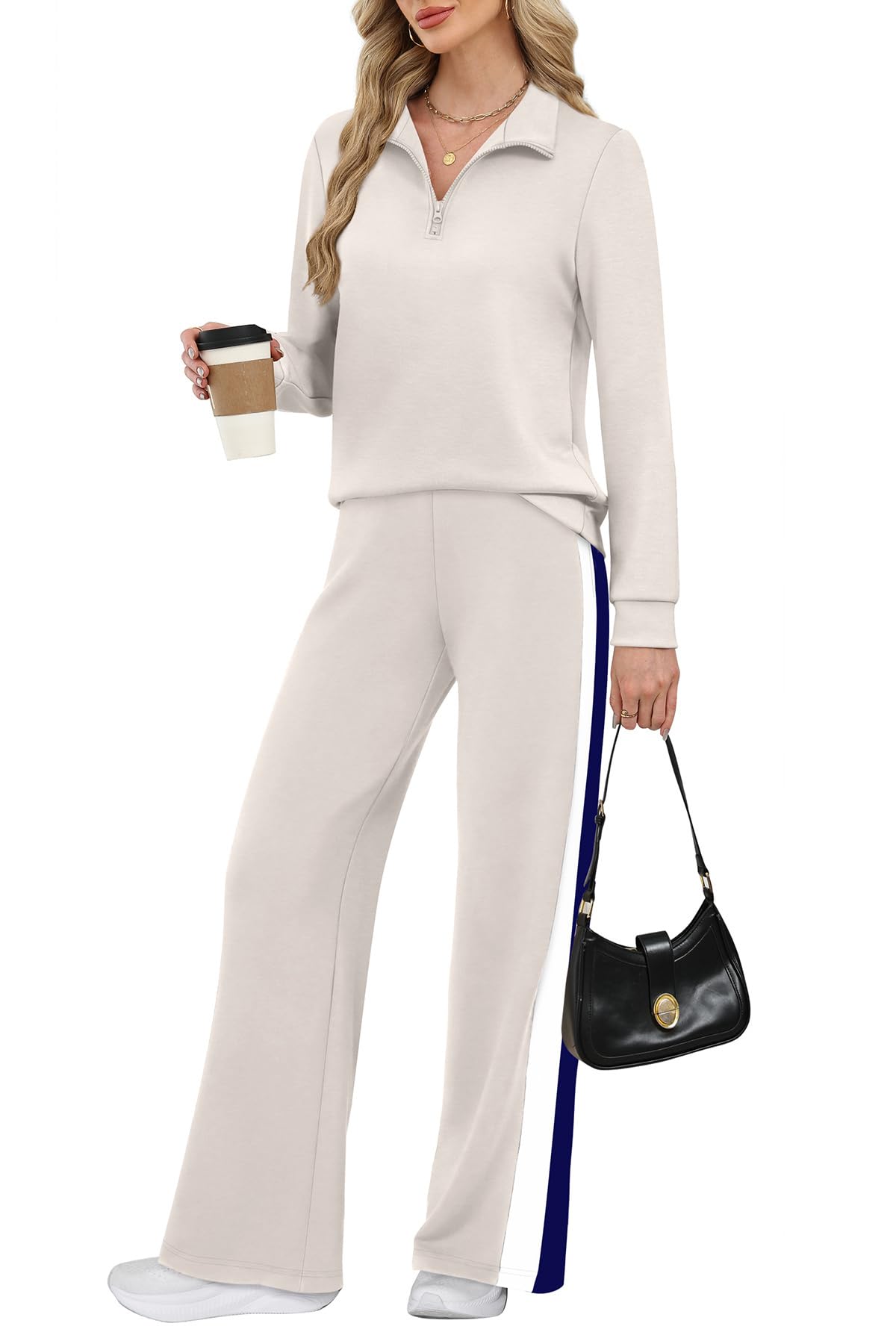 WIHOLL Women 2 Piece Outfits Airport Travel Vacation Sweatsuits