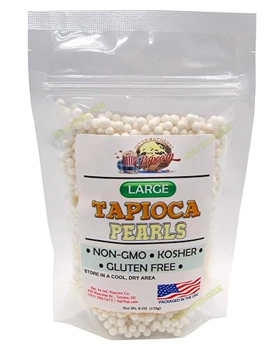 Tapioca de perla grande • 100% tapioca • 100% natural • Haz tu propio pudín de tapioca/té de burbujas Boba • Vegano – Fuente Kosher • Sin azúcar •