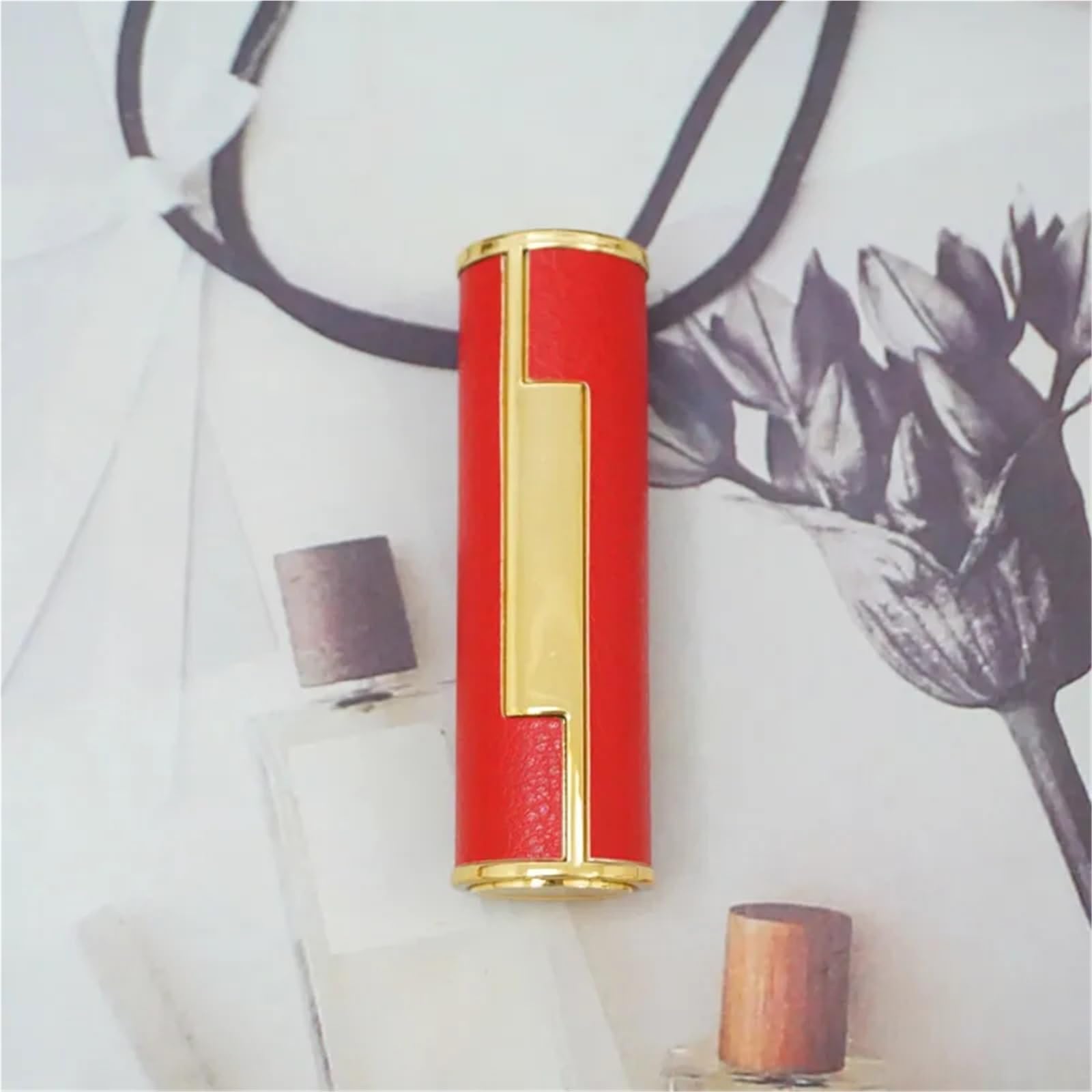 Leere Lippenstift-Röhren, 10 Stück, 12,1 mm, Lippenstift-Behälter, Lippenstift, Lipgloss-Röhren, Push-Typ, rund, für DIY-Lippenstift (Rot, 10 Stück)