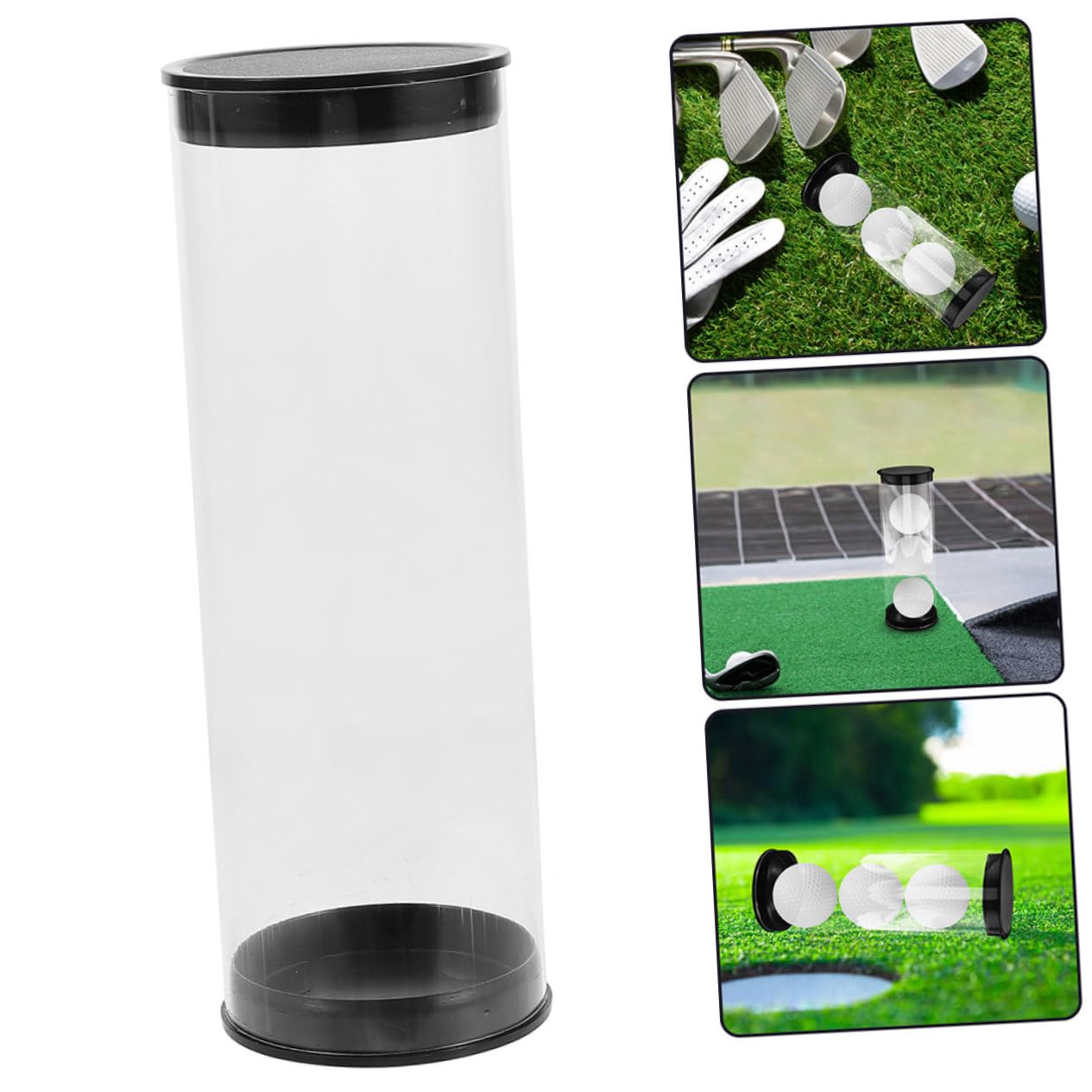 BESTonZON Contenitore Trasparente per Palline da Golf in PVC 2 Pz