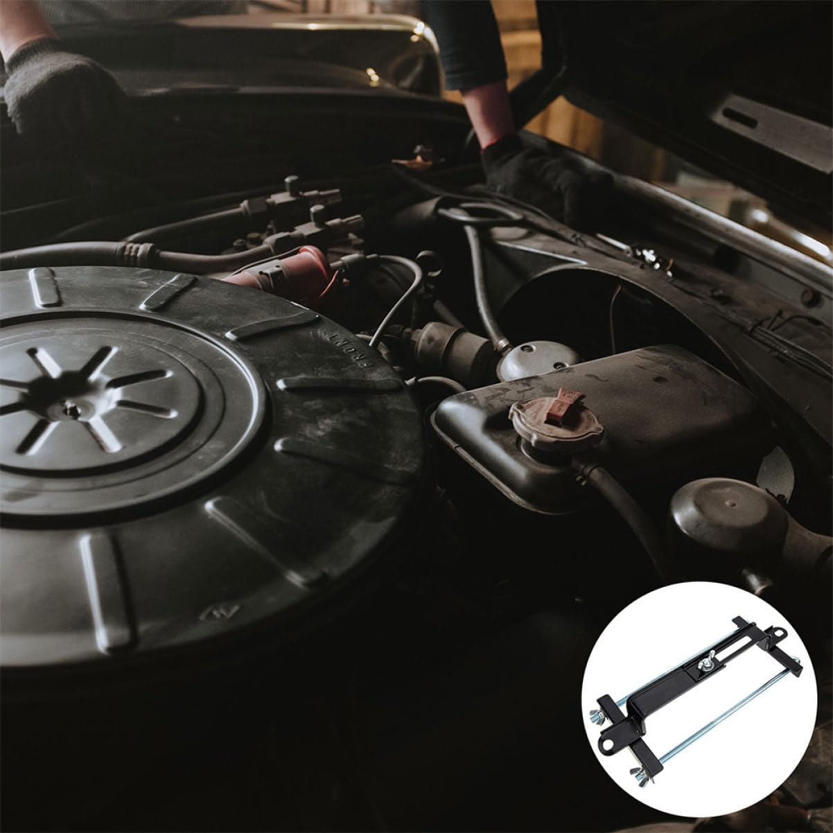 SOLUSTRE 2 pièces Support de Batterie Réglable pour Voiture Support de Fixation de Batterie Électrique Durable et Sûr