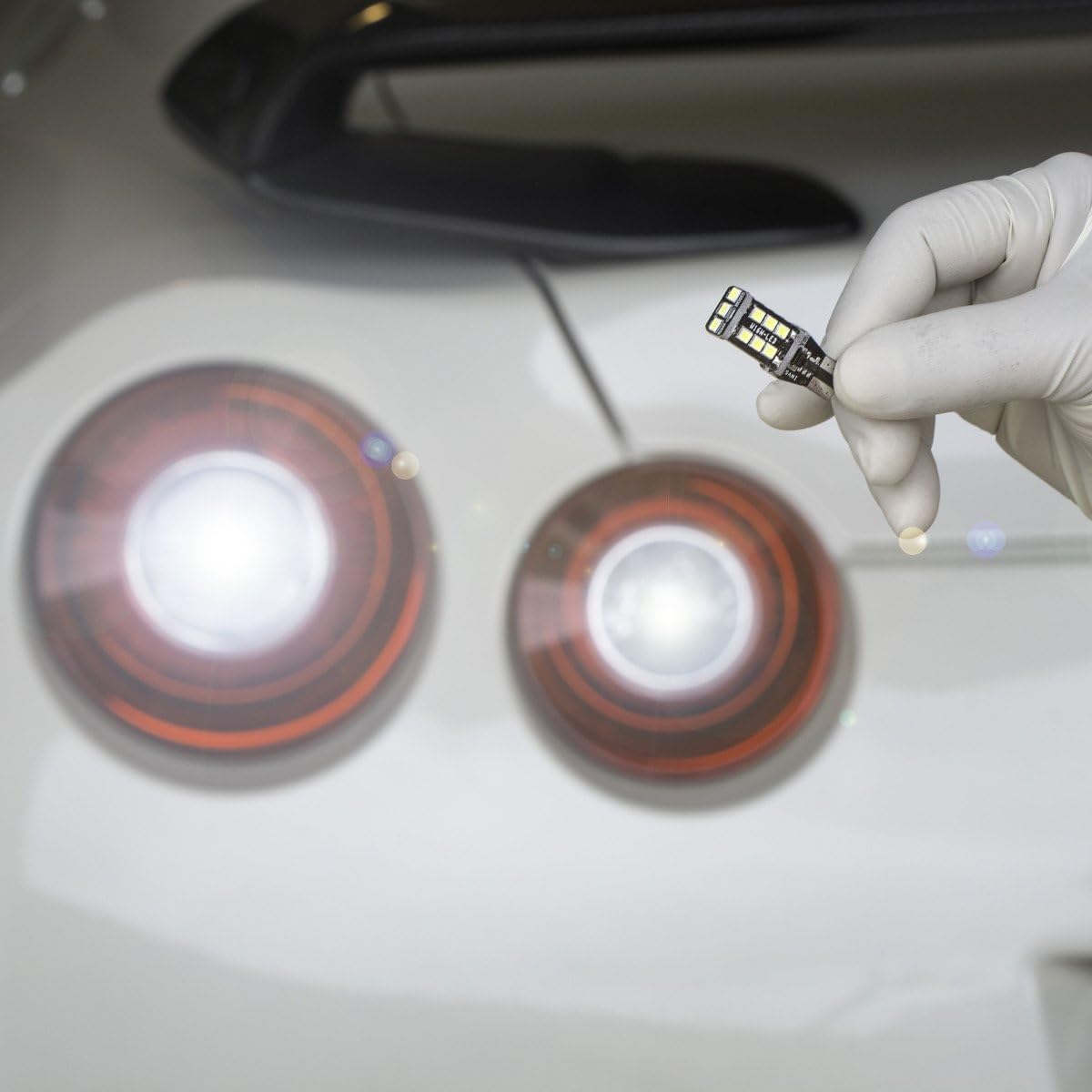 Trinity Space Extremely Bright Led Bulb 2200 Lumens ErrorFree 921 912 T10 T15 for Backup Reverse Lights, Xenon White, No Hyper Flash