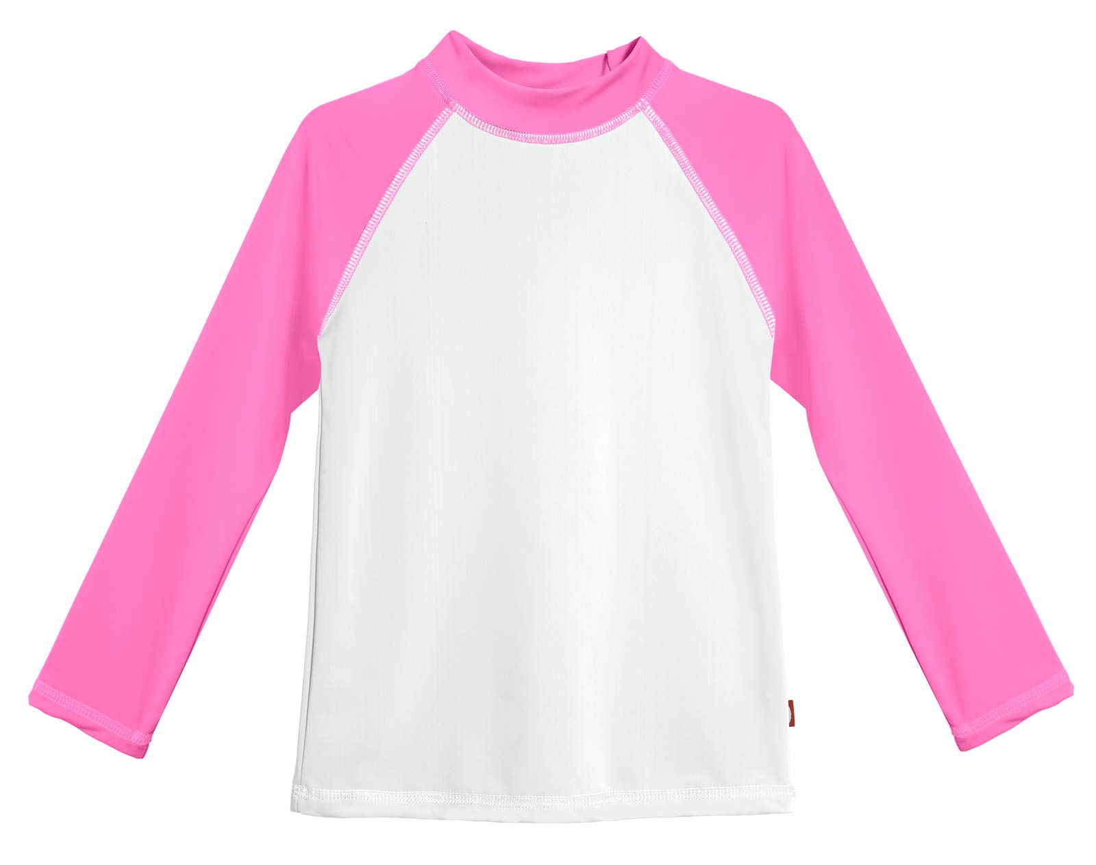 Long Sleeve Rashguard for Girls with UPF 50+ Sun Protection | White by City Threads