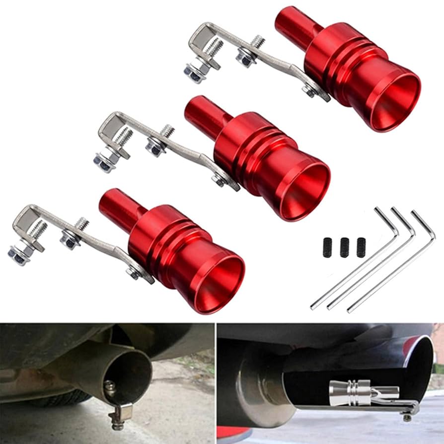 Universal Aluminum Turbo Sound Exhaust Muffler Pipe Whistle Car Blow Off Valve Tip Simulator Whistler