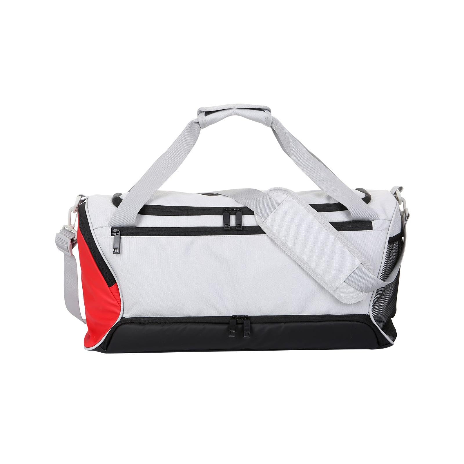 Reisetasche, Sporttasche für Übernachtungen, Turntasche mit Schuhfach, Umhängetasche für Camping, Fitnessstudio Und Outdoor Fitness, Weiß