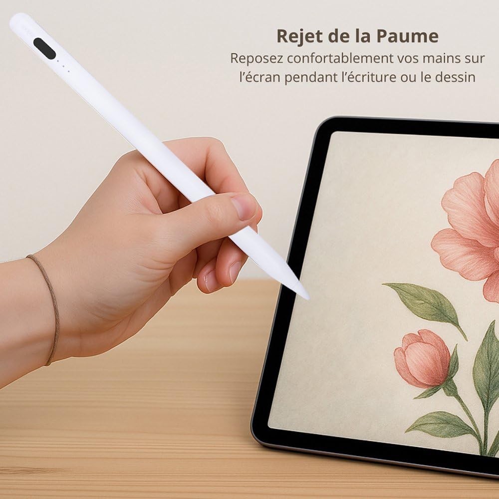 Stylet Compatible Alldocube iPlay 70 Mini Ultra, Charge Rapide, Rejet Paume, Détection Inclinaison, Fixation Magnétique