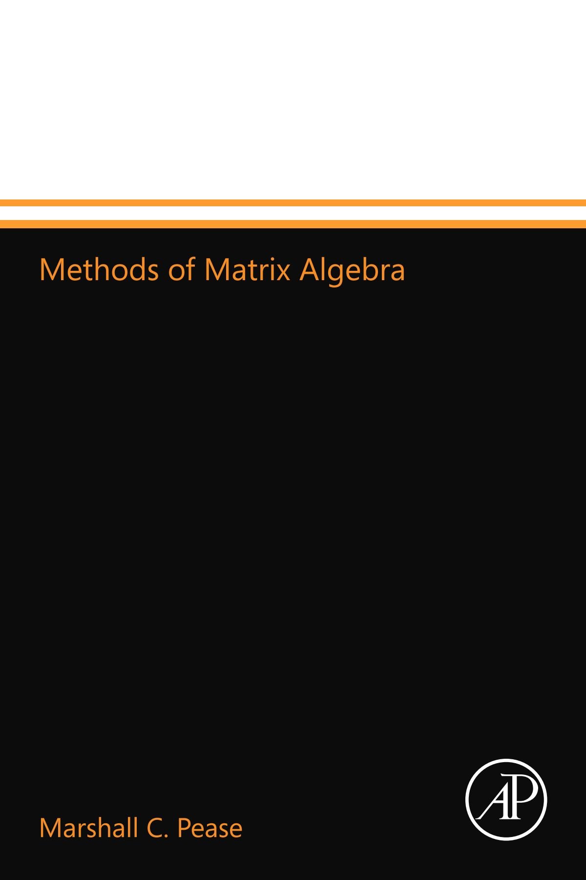 Methods of Matrix Algebra