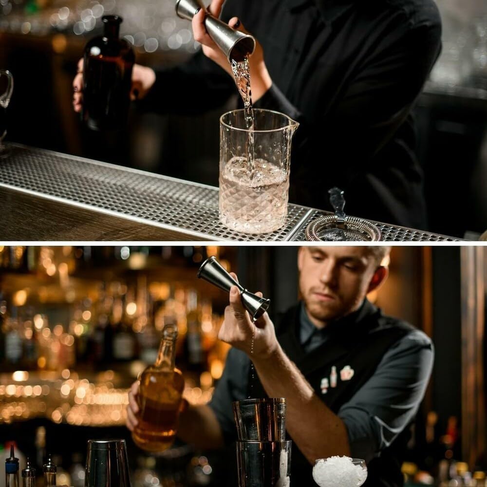 Messbecher für Barkeeper – Dual-Maß-Cocktail-Messwerkzeug mit 1 Unze und 2 Unzen (Classic) Küche, Haushalt & Wohnen