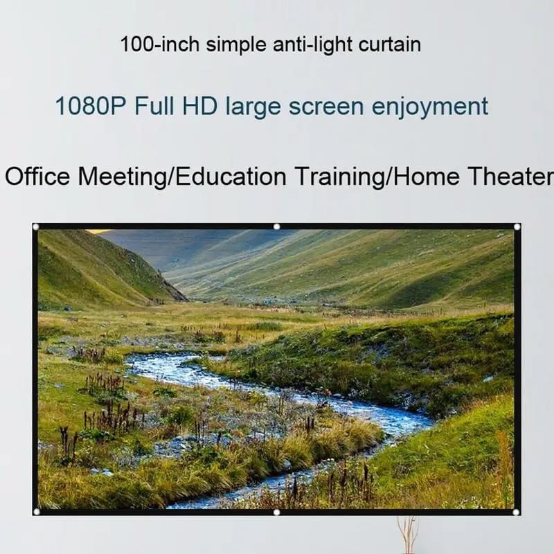 Pantalla de proyección 16:9 anti luz 130 pulgadas miniatura 7