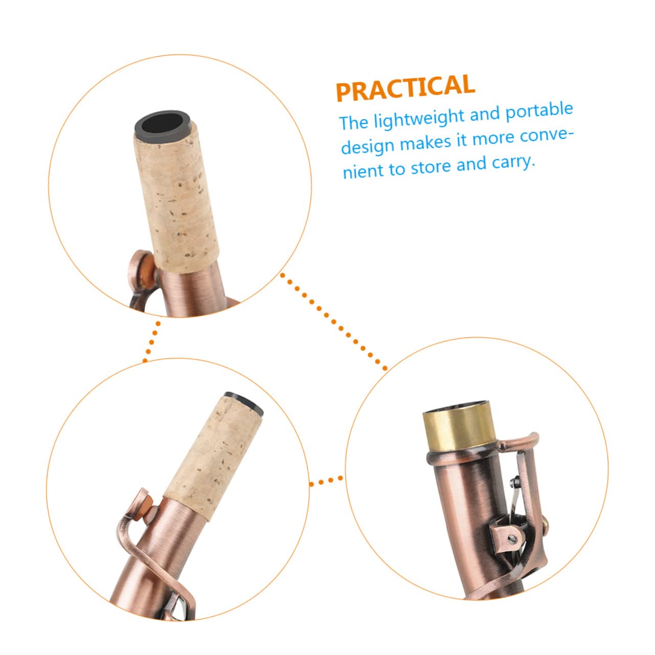 Mikinona 2 Piezas Accesorios para Saxofón Soprano Repuestos para Instrumentos Musicales para Casa y Escuelas