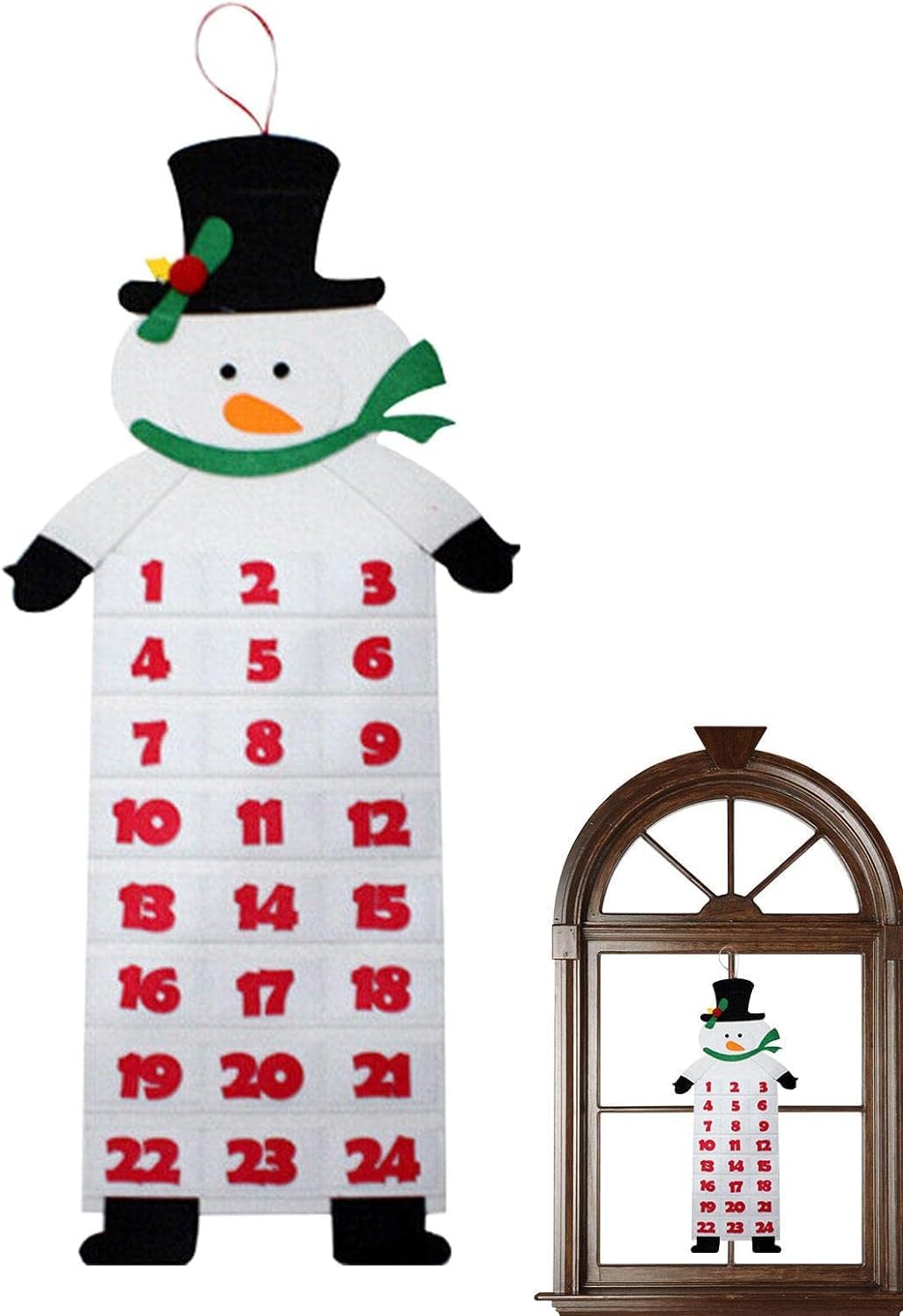 Amazon.co.jp: ポケット付きクリスマス アドベント カレンダー,サンタ