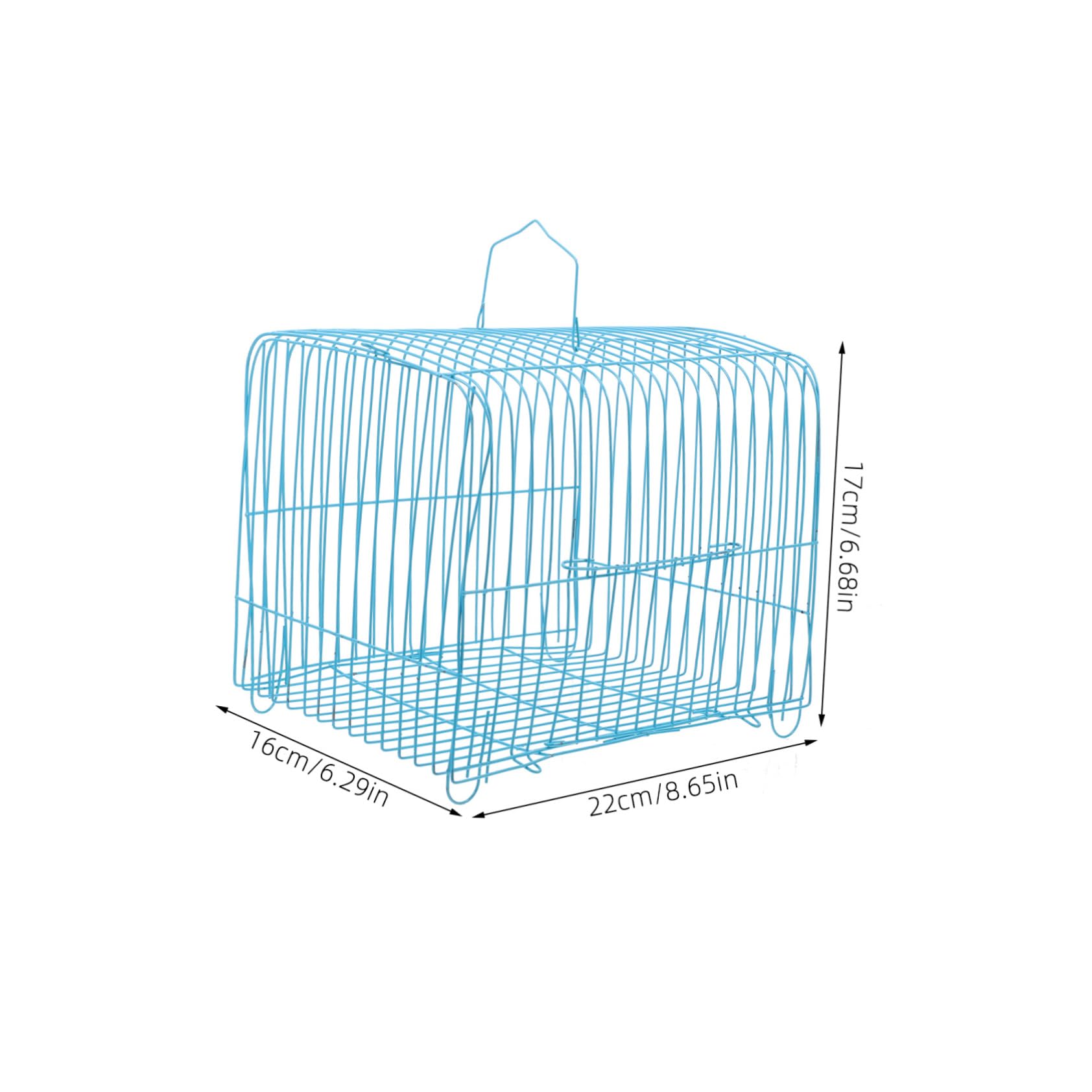 COLLBATH Portable Parrot Travel Carrier Metal Bird Cage with Spacious Design Breathable Wire Structure for Outdoor Fun for Parakeets and Pets