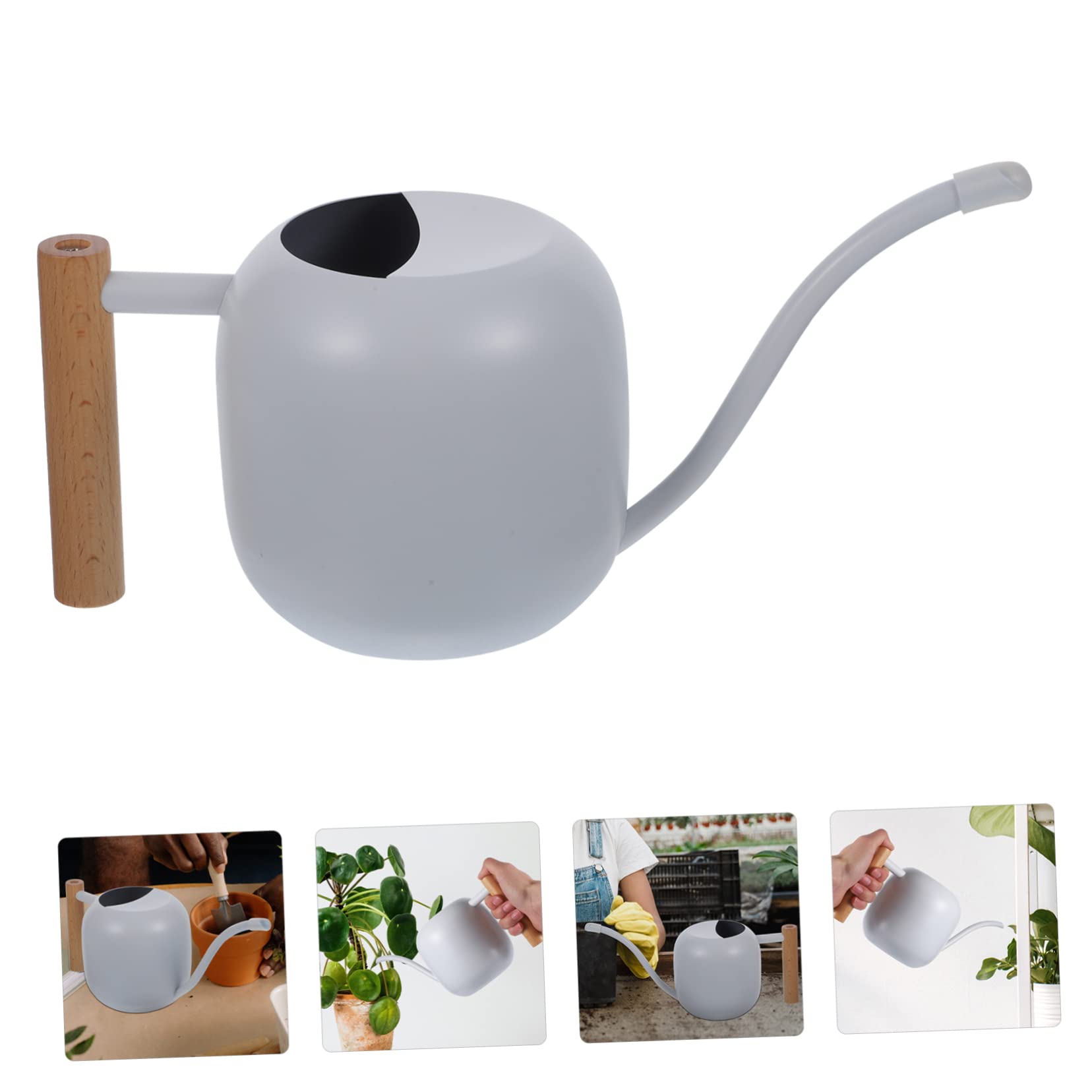 Toyvian arrosoir à Long Bec Buse Outil Usine arrosoir arroseur arrosoir Plantes d'intérieur arrosoir de Chalet arrosoir Moderne arrosoir pulvérisateur Acier Inoxydable Blanche