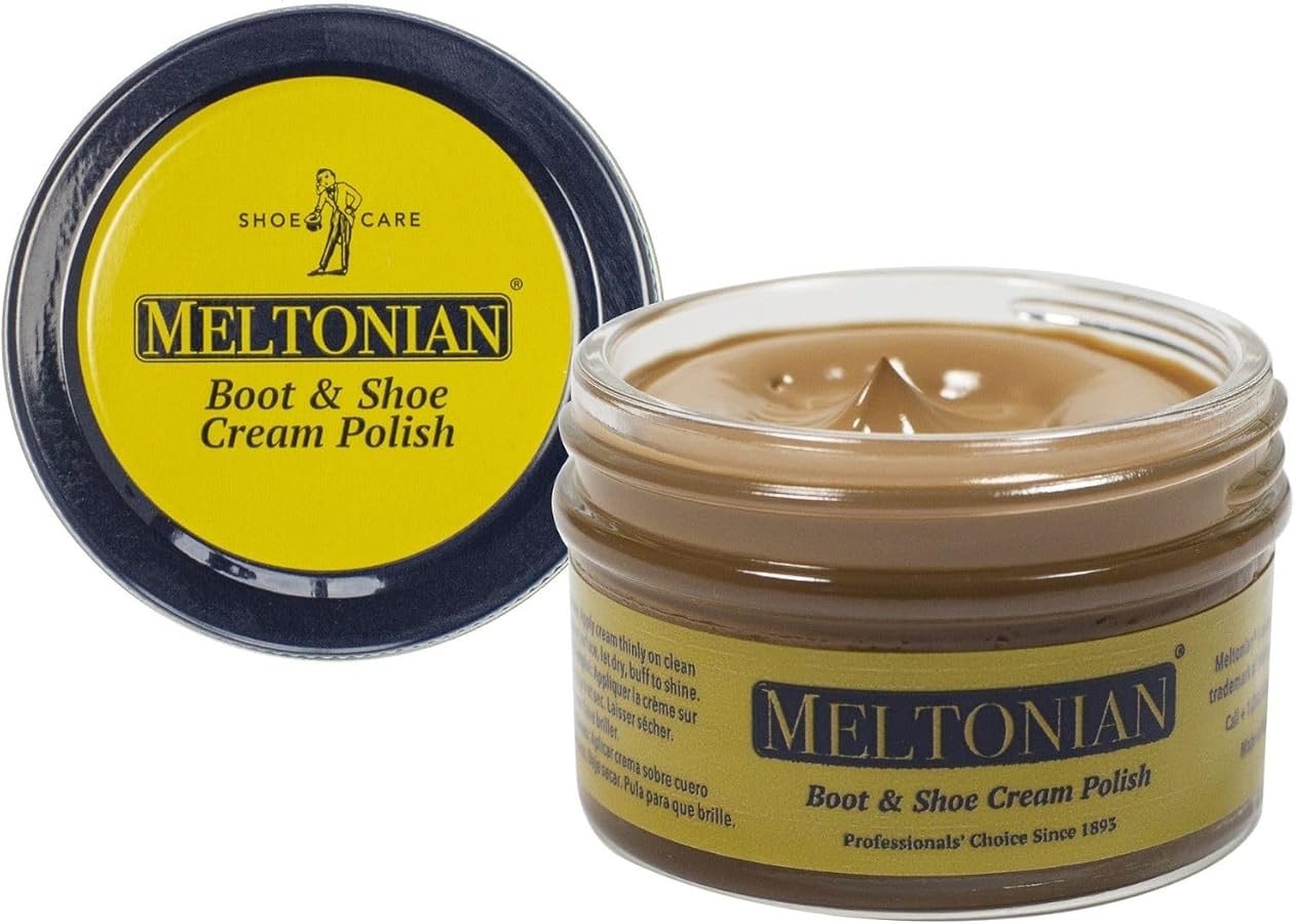 Meltonian Cream Shoe Polish - Boot Polish, Leather Shoe Polish Oil Based with Beeswax