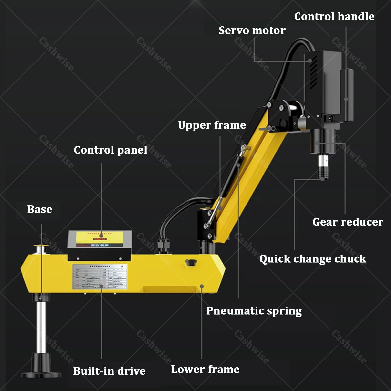 Maschiatrice elettrica, maschiatrice Universale a 360° | Sistemas di maschiatura Automatica con Touchscreen e Set di 8/9 pinze per Metallo, Acciaio e Legno M3M20
