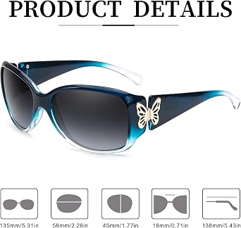 Myiaur 2 Pack Polarised Sunglasses for Women, Wrap Around UV400 Protection