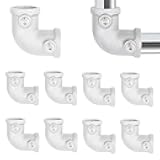 8 PCS 1/2 Inch 90 Degree Elbow Pipe Fitting Connector, 2 Way Aluminum Alloy DN15 Industrial Connector Accessory for DIY Building Chairs, Shelves, Vintage Pipe Furniture