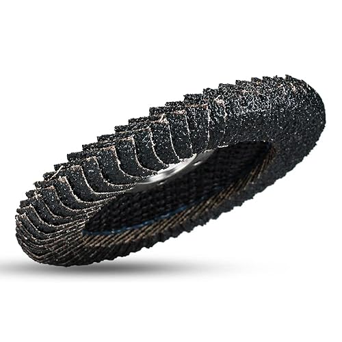 Miniatura 2 de BHA Discos de solapa de soldadura con borde curvado de circonio, 4-12 "x 78" - Paquete de 5 (grano 120)