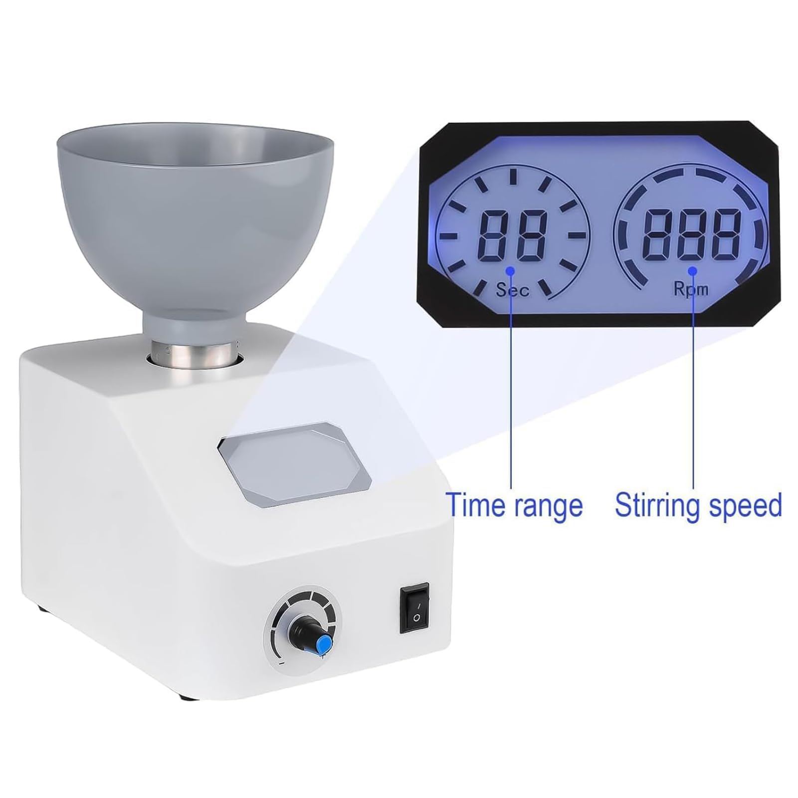 Mezclador automático de alginato de yeso, con velocidad ajustable de 0 a 300 rpm, capacidad mixta de 100 a 700 ml, para mezclar materiales de impresión de alginato y yeso