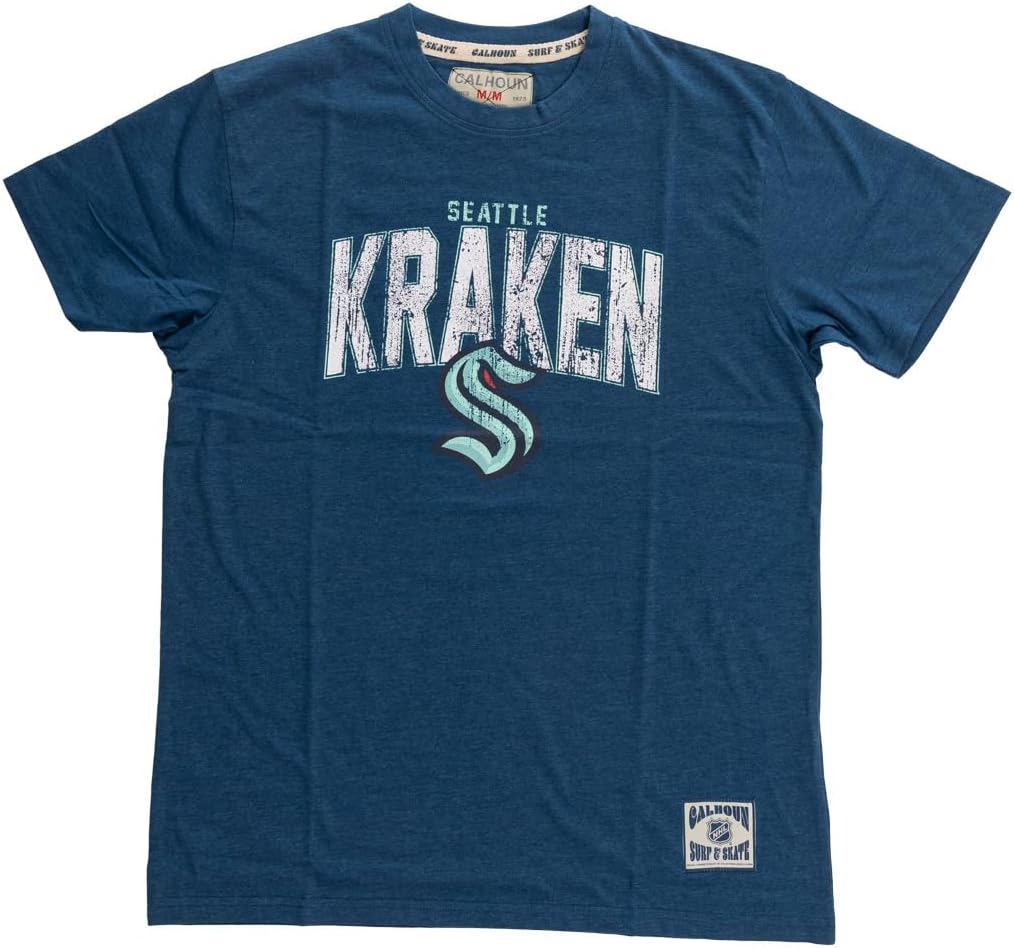 Calhoun NHL Surf & Skate Mens Vintage Style Distressed Heather Tone Rustic T-Shirt