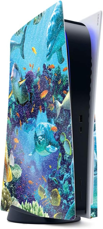 MightySkins Glossy Glitter Gaming Skin for PS5 / PlayStation 5 - Pink Leopard | Durable High-Gloss Glitter Finish | Easy to Apply and Change Style | Made in The USA