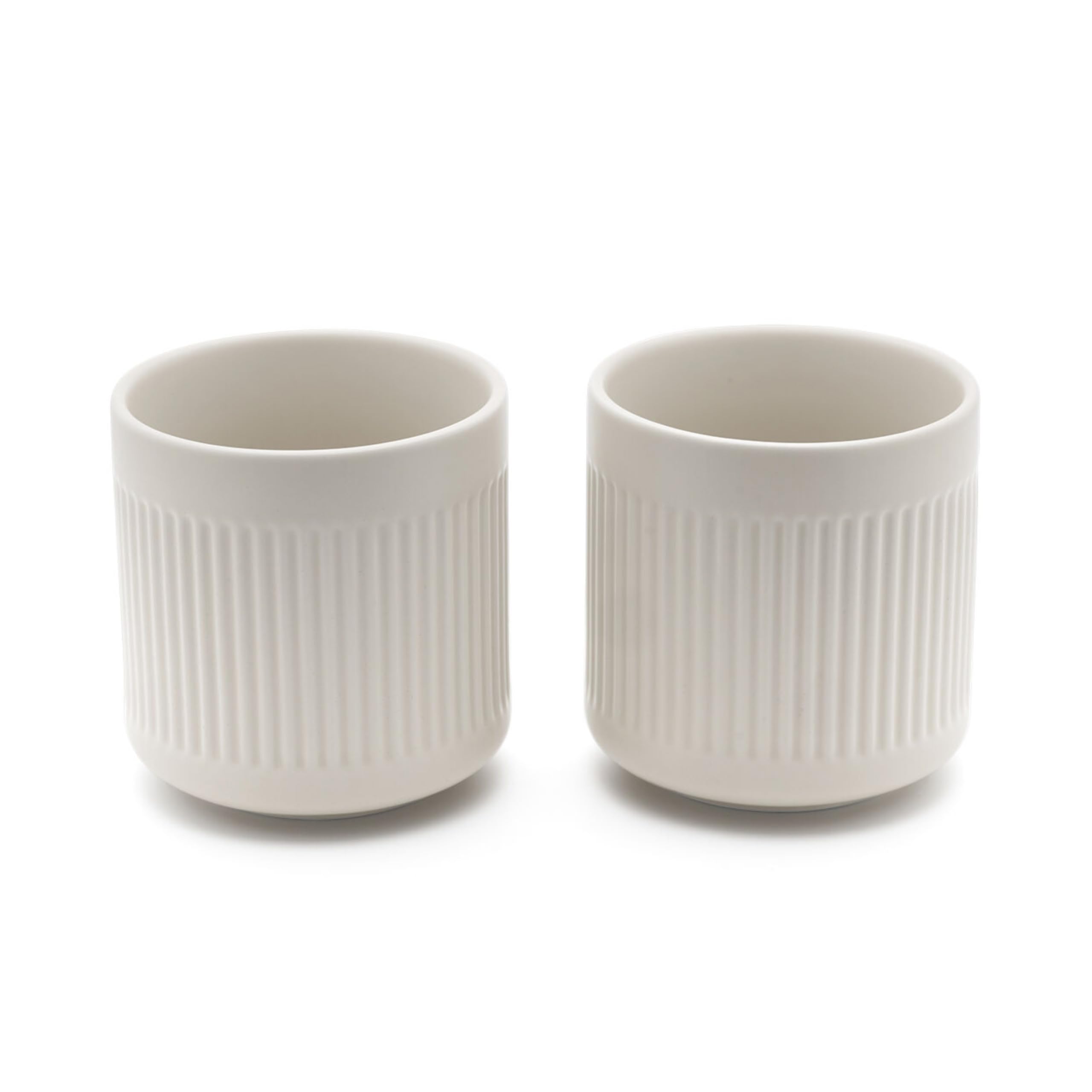 Bredemeijer Porcelain Tea Mug, White, Set of 2 with 300 ml Capacity Each