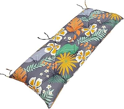 Outdoor-Bankkissen Wasserdicht 130x50 Cm – Mit Blumenmuster, Für Gartenbank, Terrasse, Schaukel