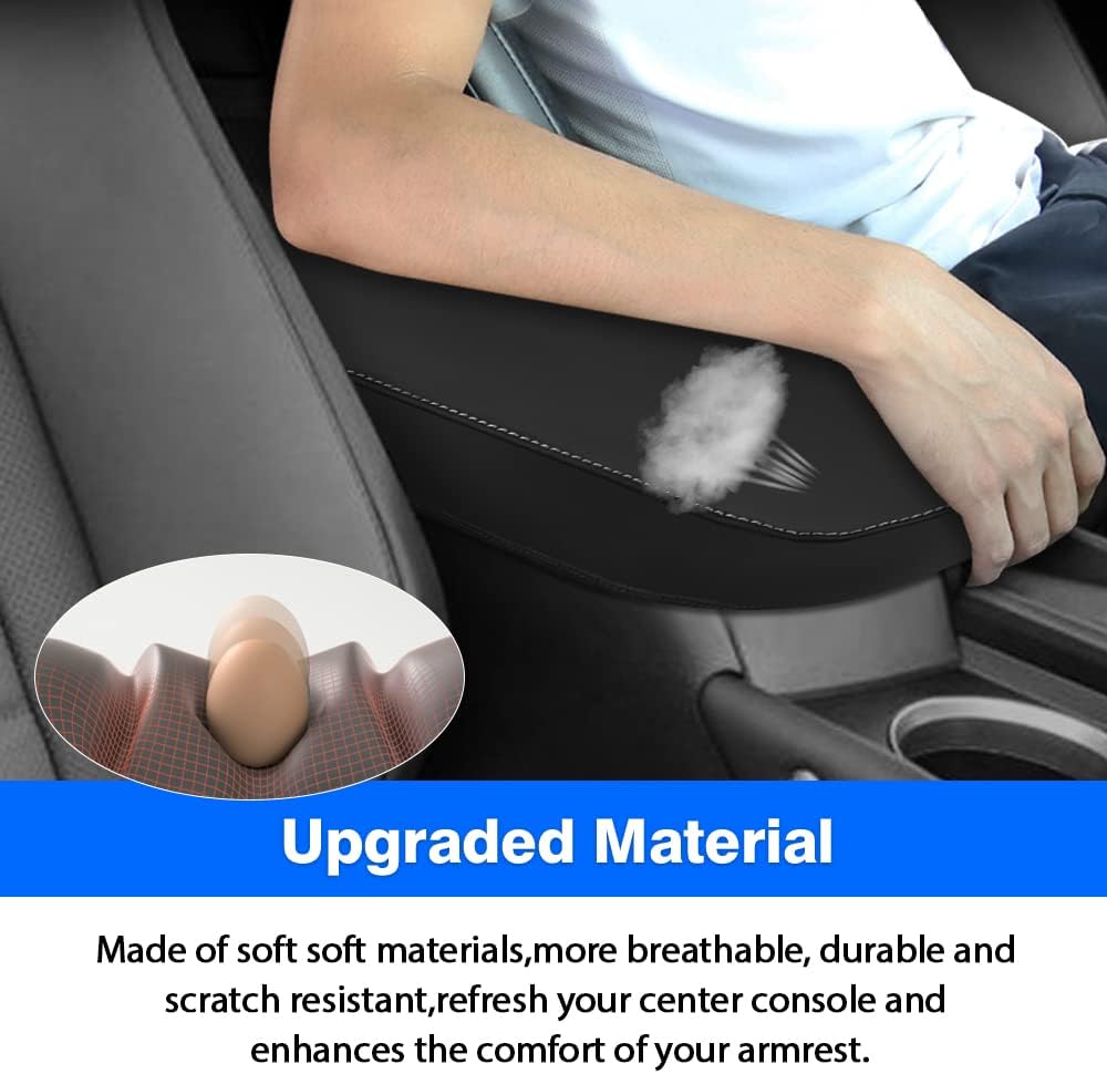 Autorder Center Console Cover for 2015-2020 2021 Lexus NX NX300h/NX300/NX200t Accessories Armrest Cover Anti-Scratch Middle Console Pad Leather Armrest Protector image 5
