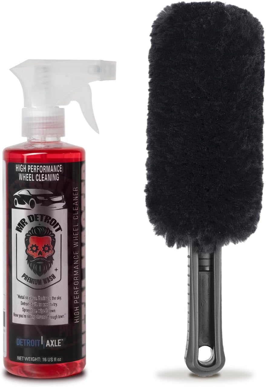 Mr. Detroit - 2pc Car Wash Kit Gerbil Wheel and Rim Brush