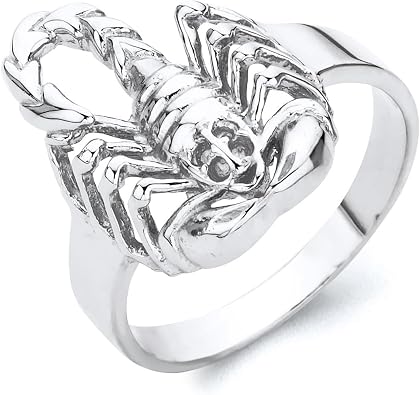 .925 Sterling Silver Mens Scorpion Ring - Size 9.75