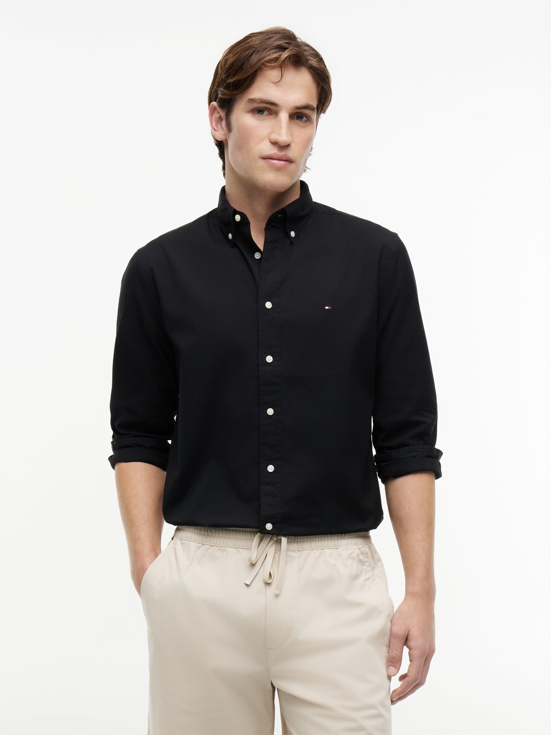Tommy Hilfiger Herren Core Flex Poplin Solid Rf Shirtmw0mw39988 Bomberjacke