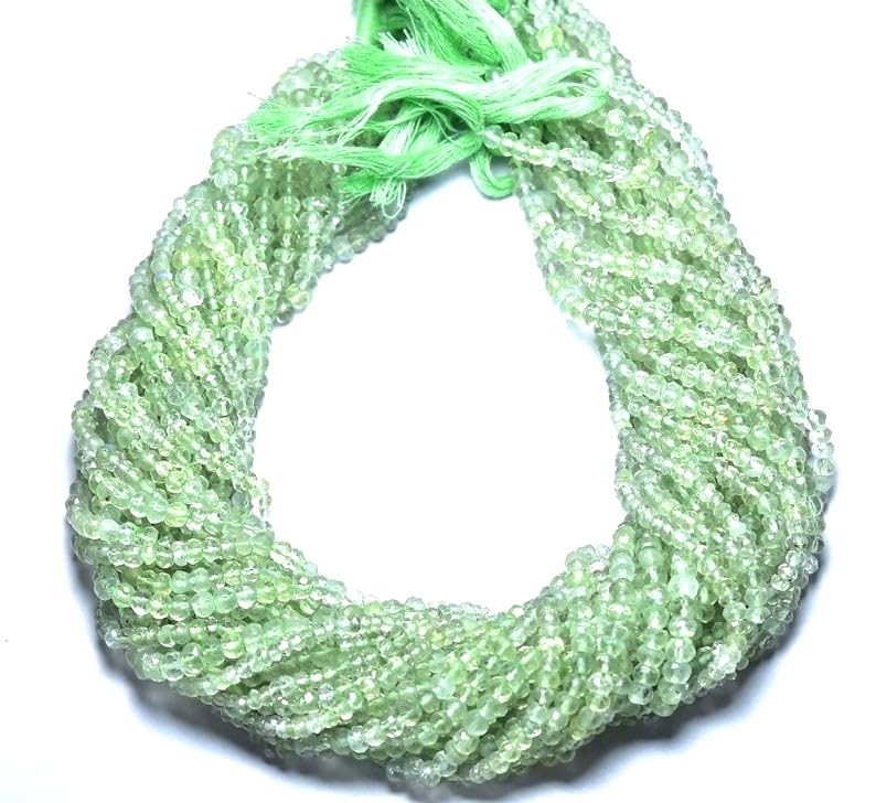 Améthyste verte pierres précieuses perles lâches 4-5mm rondelle forme à facettes coupe bijoux diy