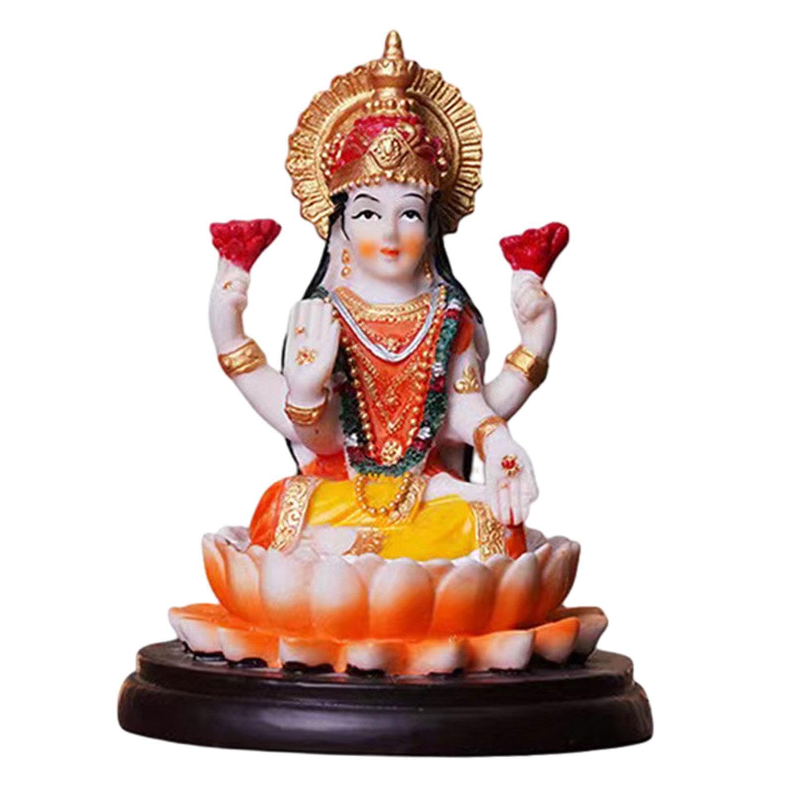ALCXAZS Hindu Buddha Sculpture Figurine Fengshui Craft Mini Buddha Statue Gift For Loved Ones Meditation Statues Figurines Sculpture Ornaments Living Room, Multicolor, Height 11cm