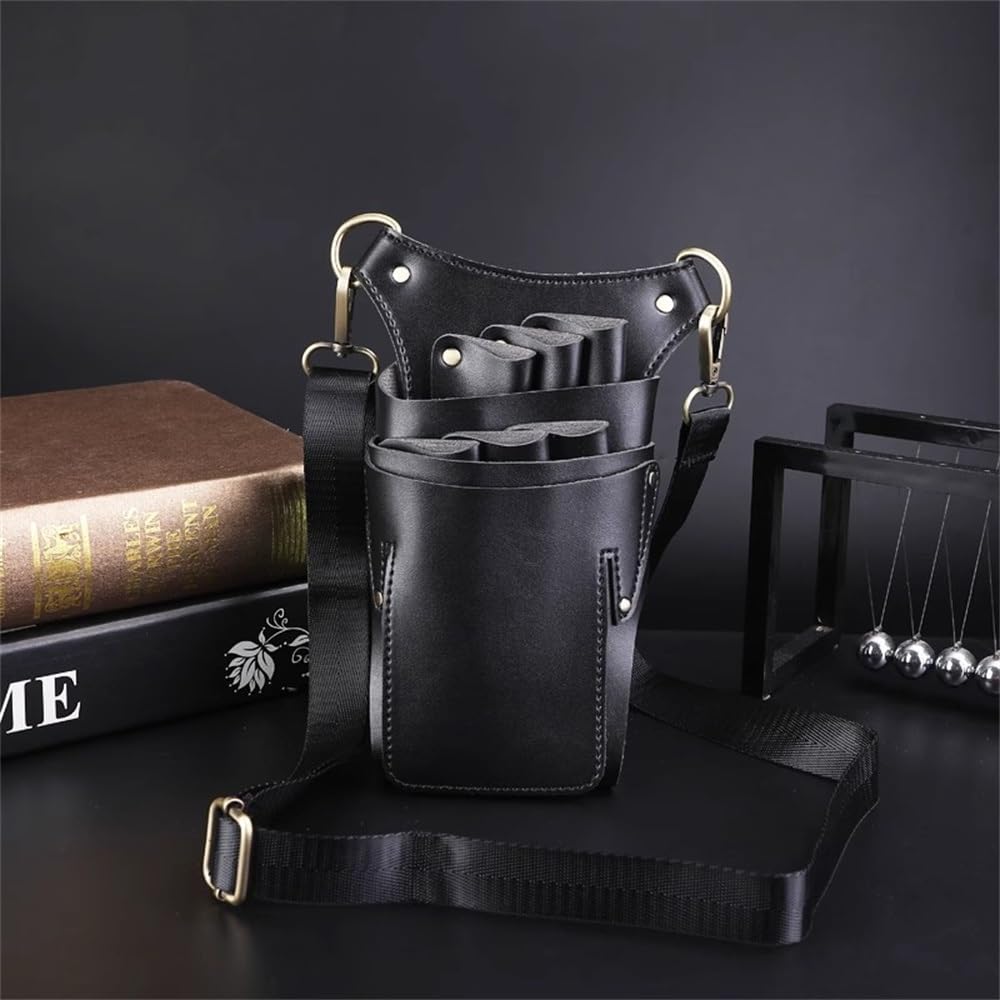 Borsa per Forbici da Parrucchiere Borsa a tracolla personalizzata creativa con forbici per Salone(Schwarz)