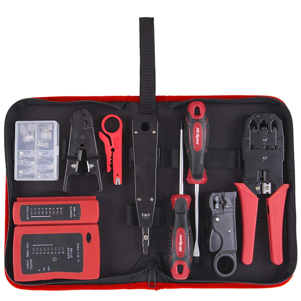 Netzwerk Reparaturwerkzeuge - Professionell Netzwerk Werkzeug Set, Netzwerk Kabeltester Kit, Computer Wartung Kabel Tester, Netzwerk-Tool-Kit, geeignet für DIY, Haushalt oder Fabrik