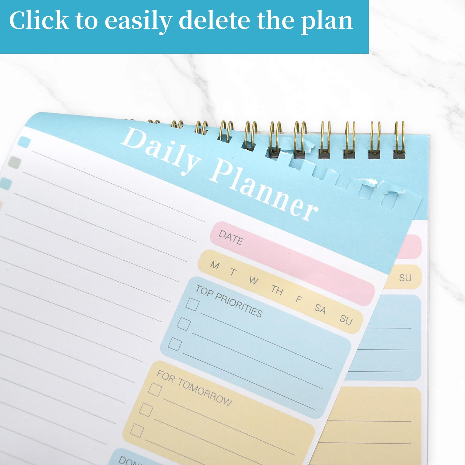 A5 To Do List 5 Paquets Planificateur Journalier Non Daté 150 Feuilles Daily Planner Carnet à Spirale