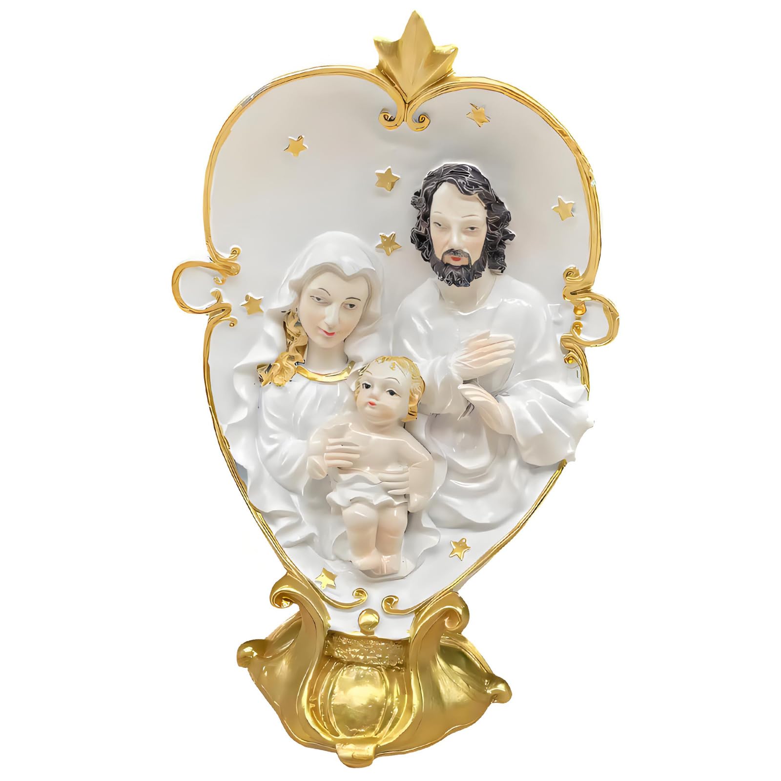 Limtula Christmas Nativity Figurines, Resin Stable Scene Holy Family Collectable Decors, Desktop Ornament Scene Sculptures