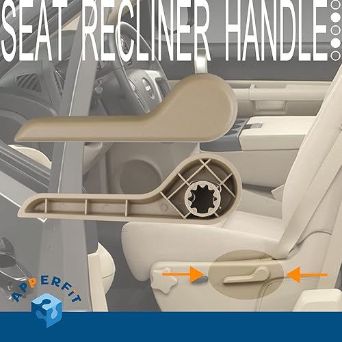 Miniatura 2 de APPERFiT Manija reclinable para asiento delantero izquierdo+lado derecho compatible con Chevy Chevrolet Avalanche Silverado Suburban 2007-2013, GMC