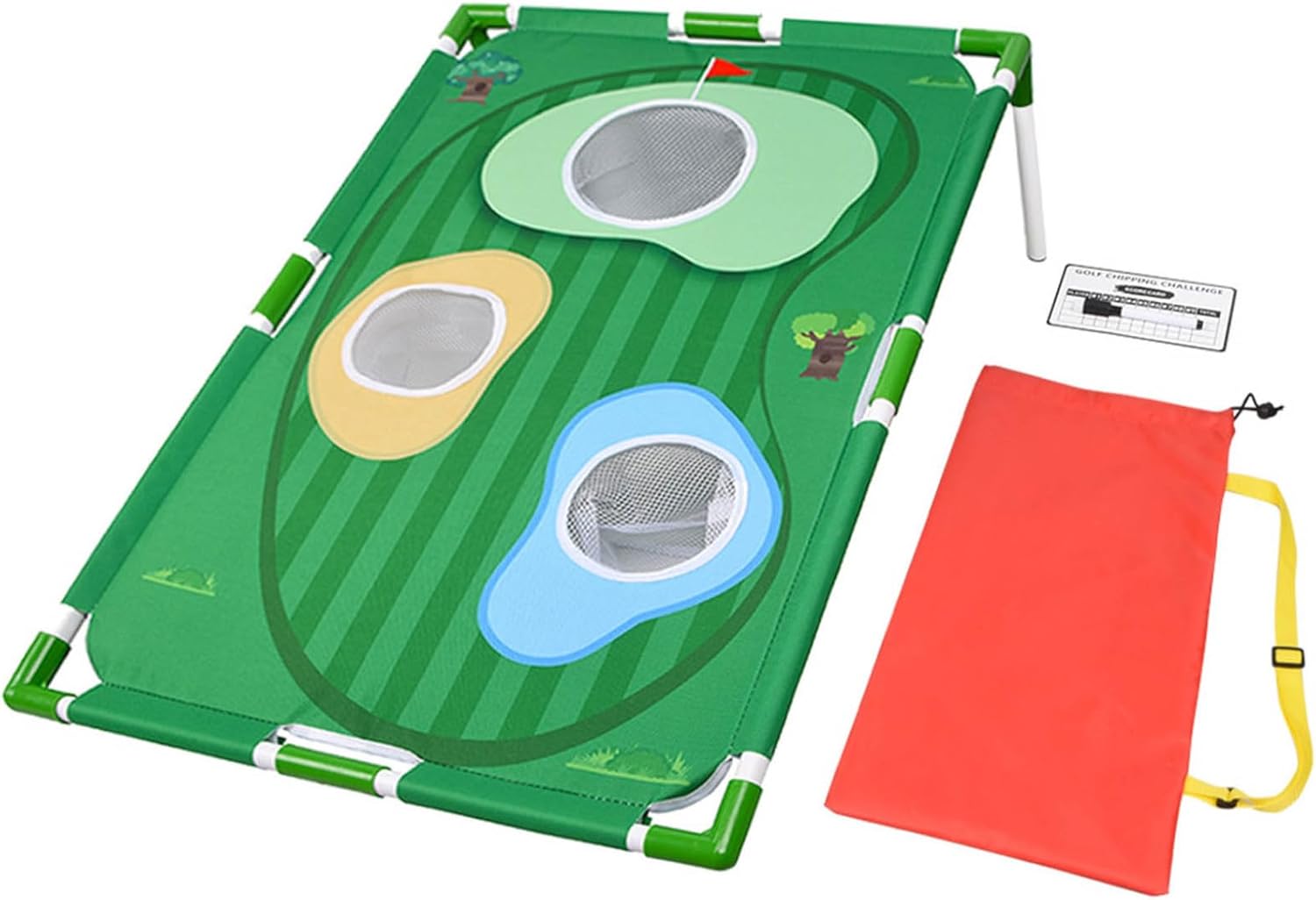 Oyolan Foldable Golf Practice Net with Target - Indoor Outdoor Portable Chipping Swing Trainer for Backyard Drills