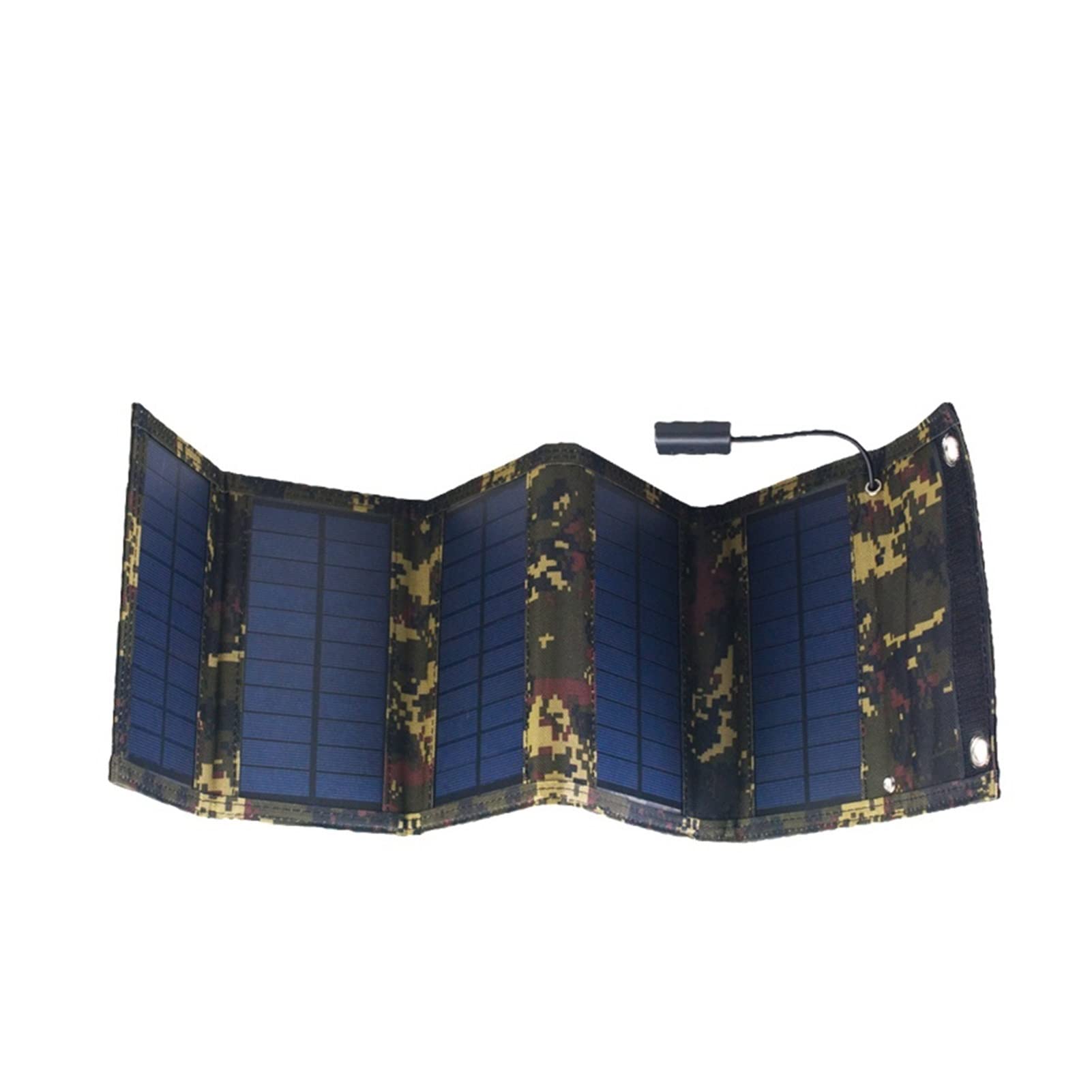 Pannello Solare, Pannello solare pieghevole USB 5V Caricatore solare monocristal a cella solare Caricatore solare for esterni Campeggio telefonico(Green Camouflage)