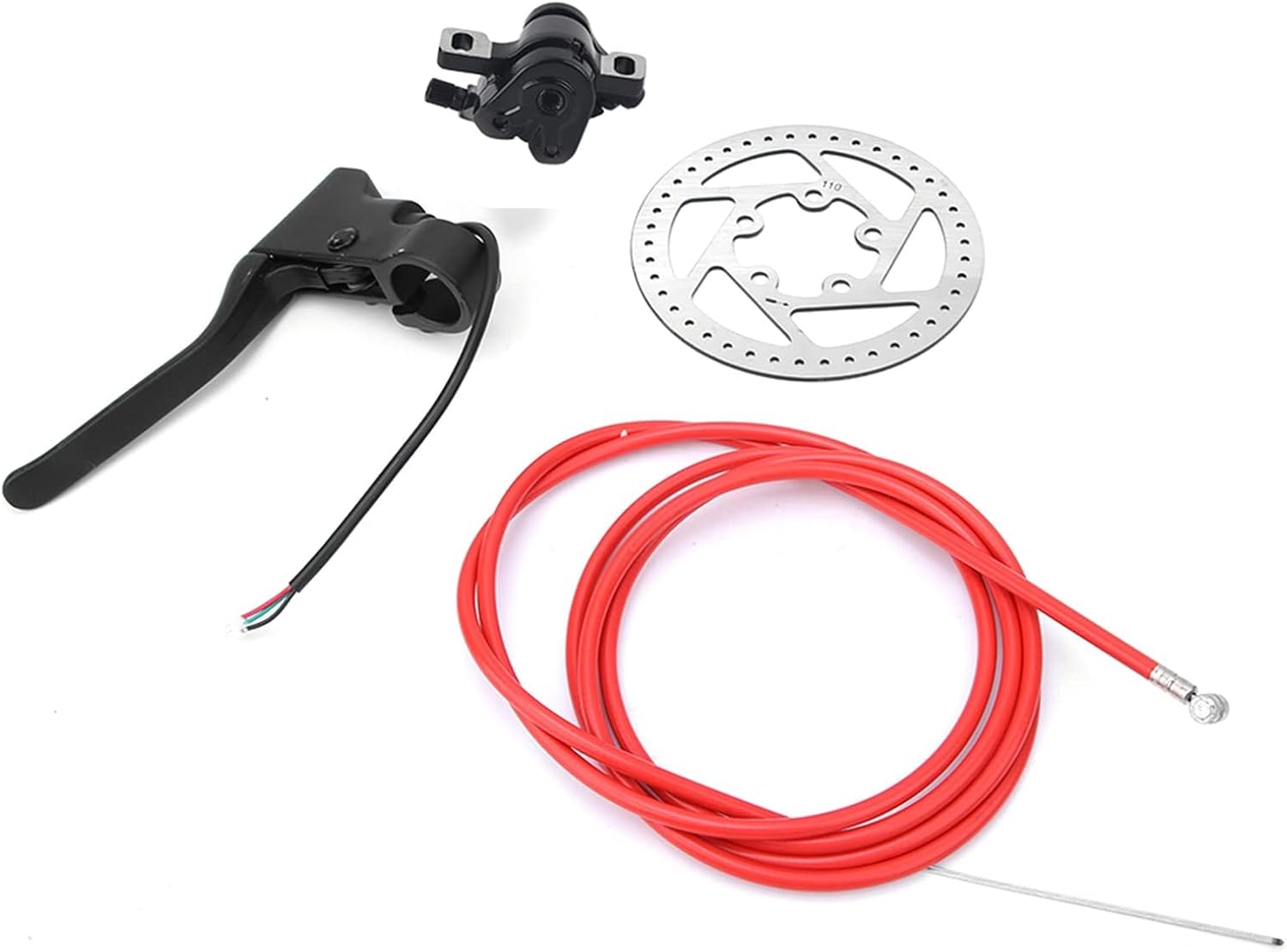 HERCHR Metal Bike Disc Brake Set Electric Scooter Brake Rotors Disc Brake Line Handle Scooter Brake M365 Brakes Replacement Electric Scooter Accessories Kit