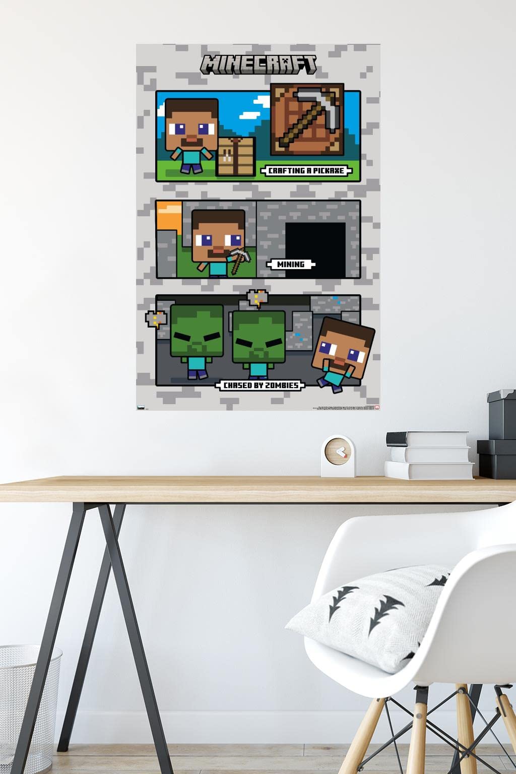 Amazon.com: Trends International Minecraft - Chibi Chased By