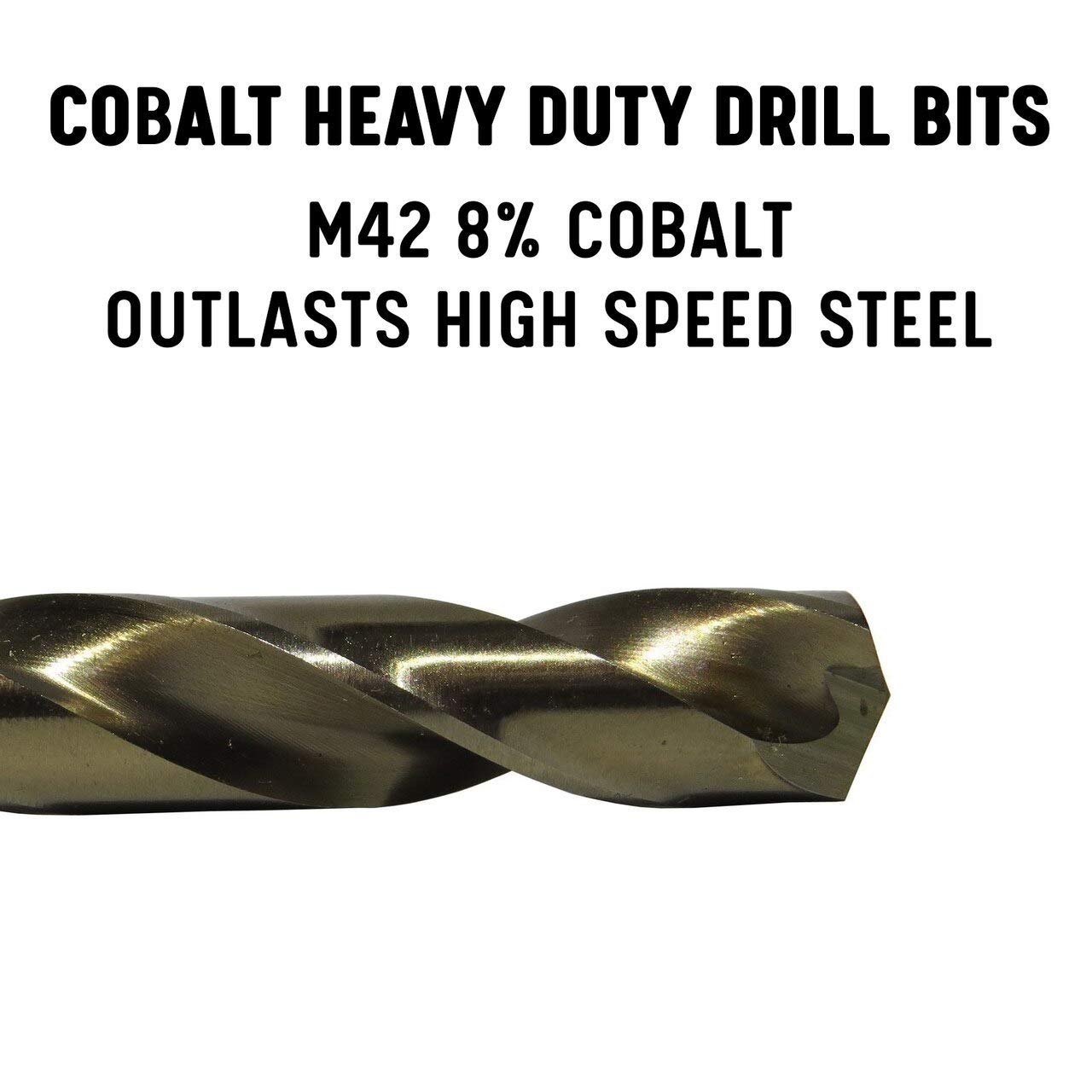 M42 Cobalt Drill Bit Set in Round Case 