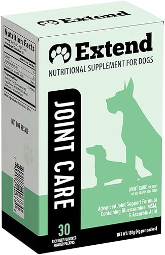 Suplemento para perros Extend cuidado de articulaciones para perros suministro para 1mes glucosamina para perros con MSM y ácido ascórbico