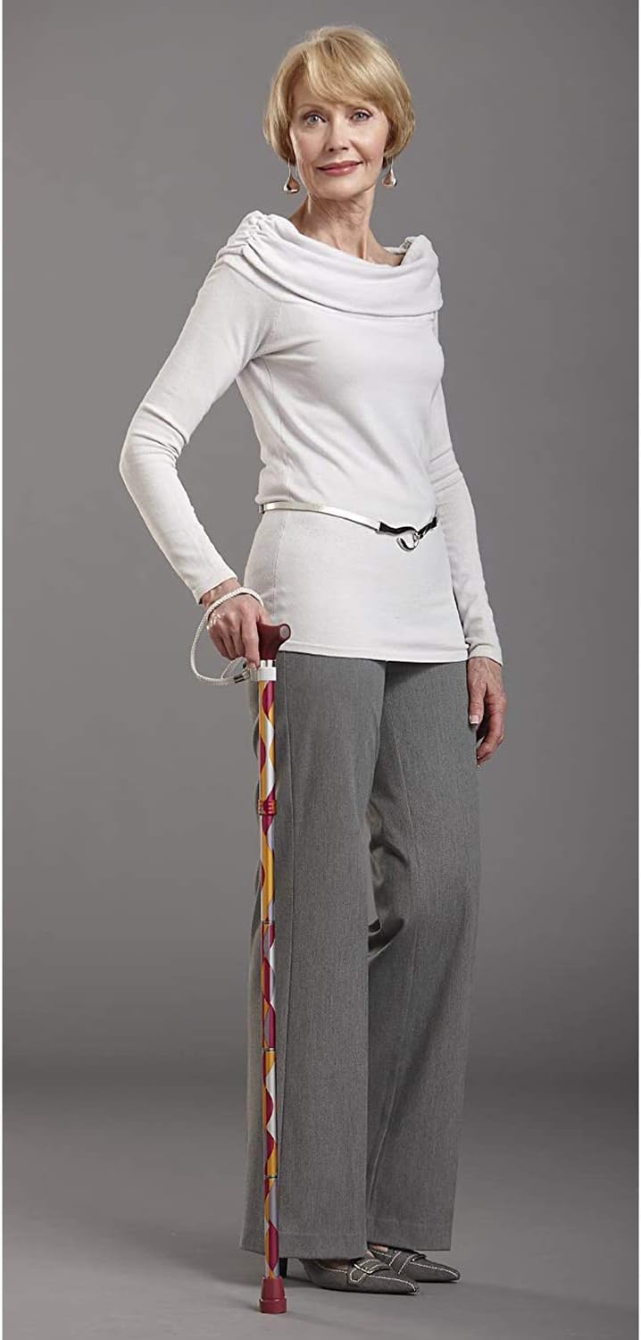 Switch Sticks Walking Cane for Men or Women, Foldable and Adjustable from 32-37 Inches, FSA and HSA Eligible, Waves