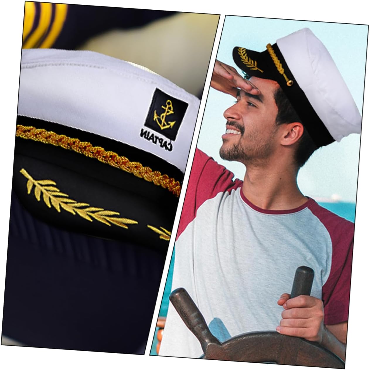 CALLARON 20Pcs Captain Hats Durable Embroidered Sailor Hats for Costume Parties Nautical Themed Events and Halloween Cosplay for Adults