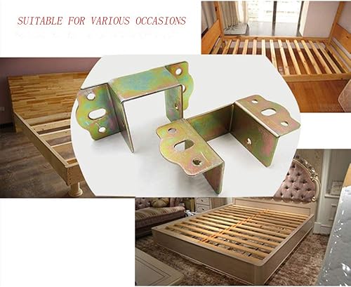 Miniatura 9 de Accesorios de riel de cama, bisagra de cama, herrajes para marco de cama, soportes de riel de cama de 1.6 pulgadas para conectar a madera, cabeceros