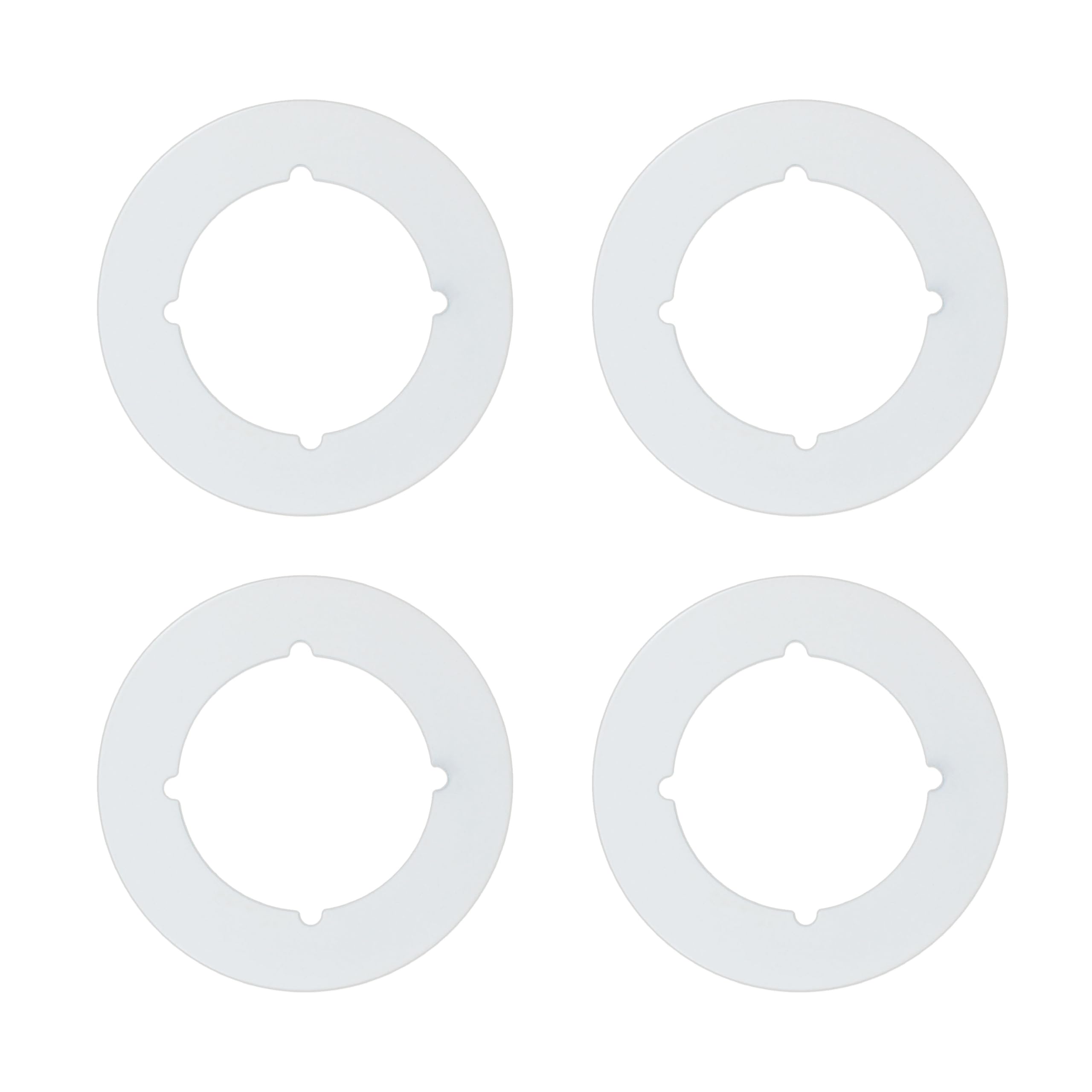 Rsoise Scar Plate for Door Knob Circle,Door Knob Reinforcement Plate White,Fits Under Existing Lock Set to Cover Up The Damaged Door(Set of 4)