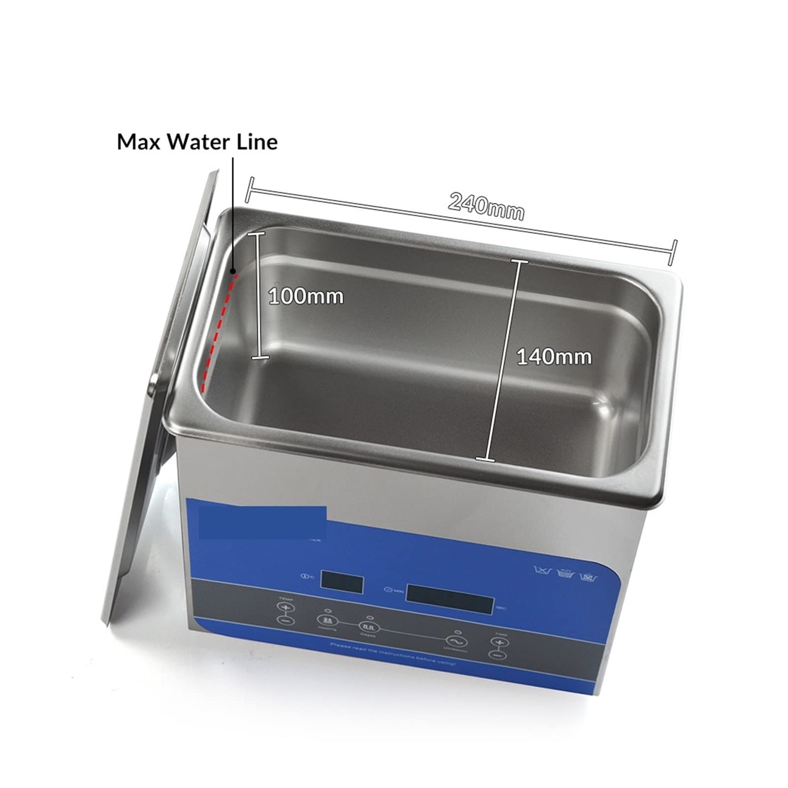 Dispositivo per la Pulizia ad ultrasuoni 80 0 ml 2L 3L Diges digitali ad ultrasuoni Digioni Timer in Acciaio Inossidabile BAGNI di Pulito PROPRIET�(R3-3L)